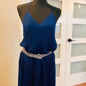 VICTORIA’S SECRET blue, pleated maxi dress. Size S